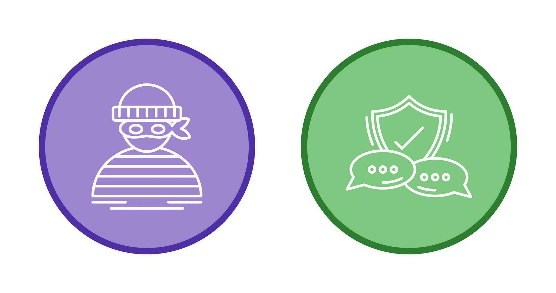 Thief and Contact Icon vector