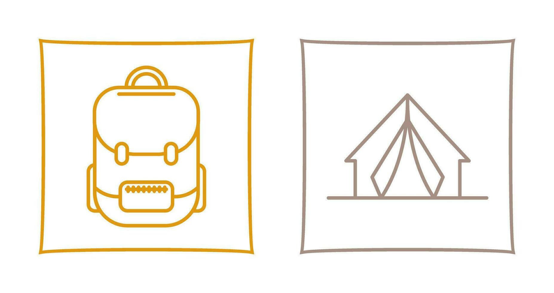 Bag and Camp Icon vector