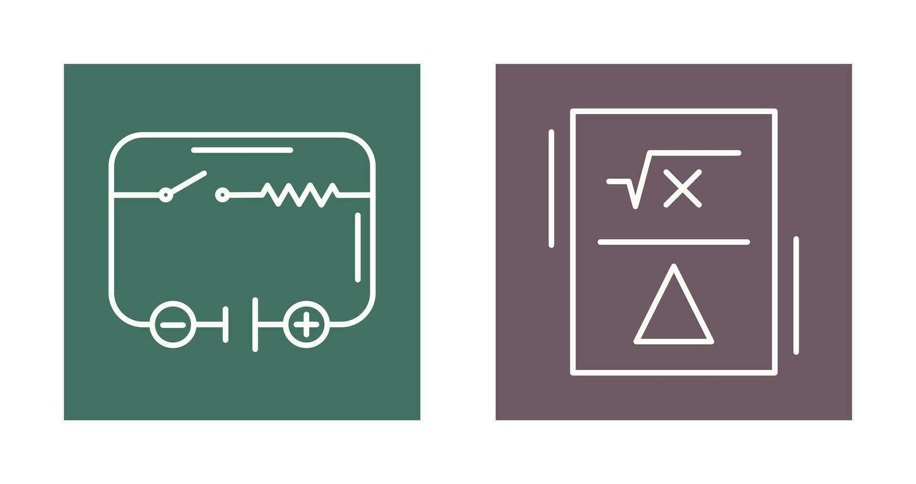 Electrical Circuit and Formula Icon vector