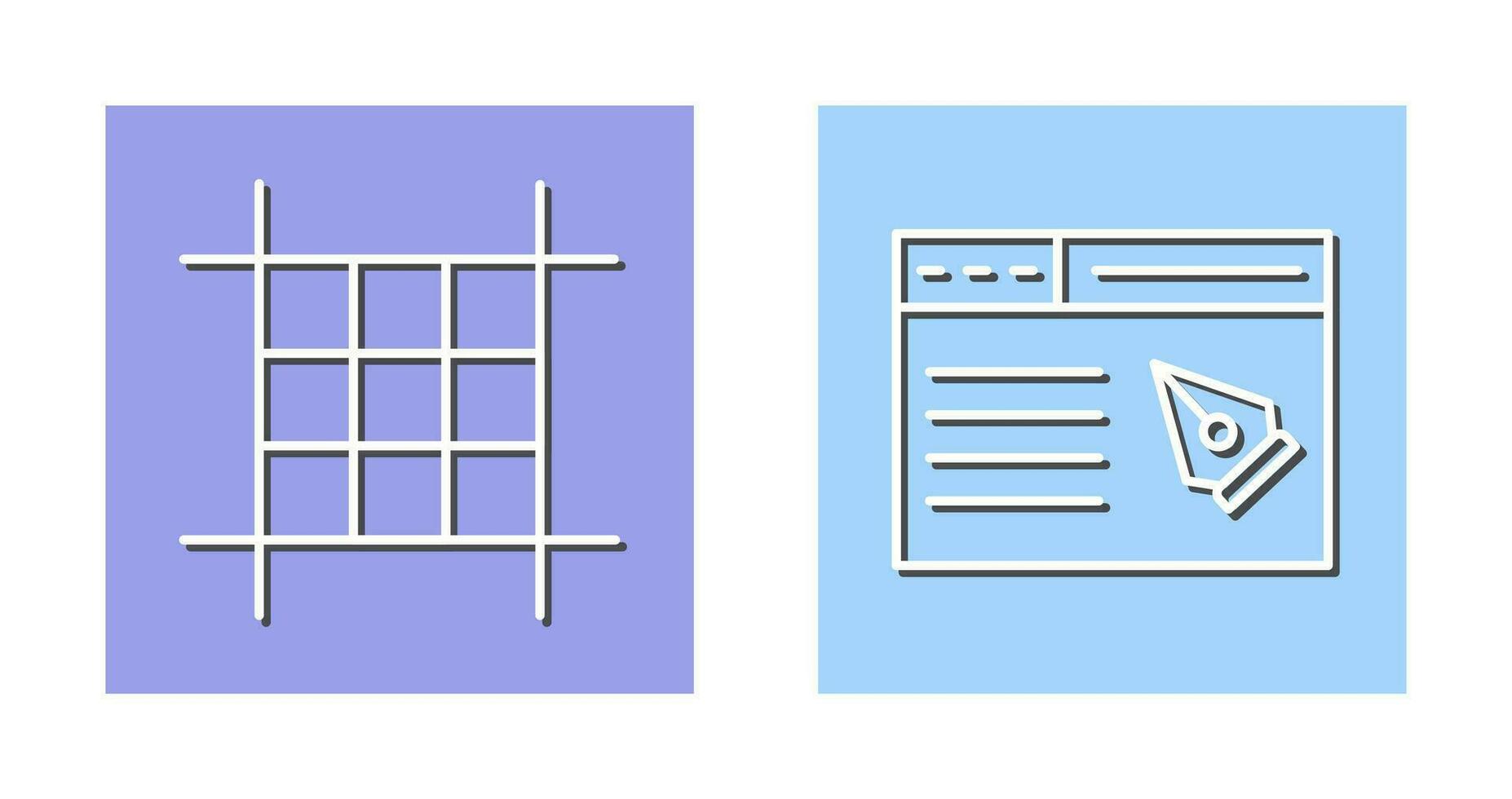 Square Layout and Web Page Icon vector