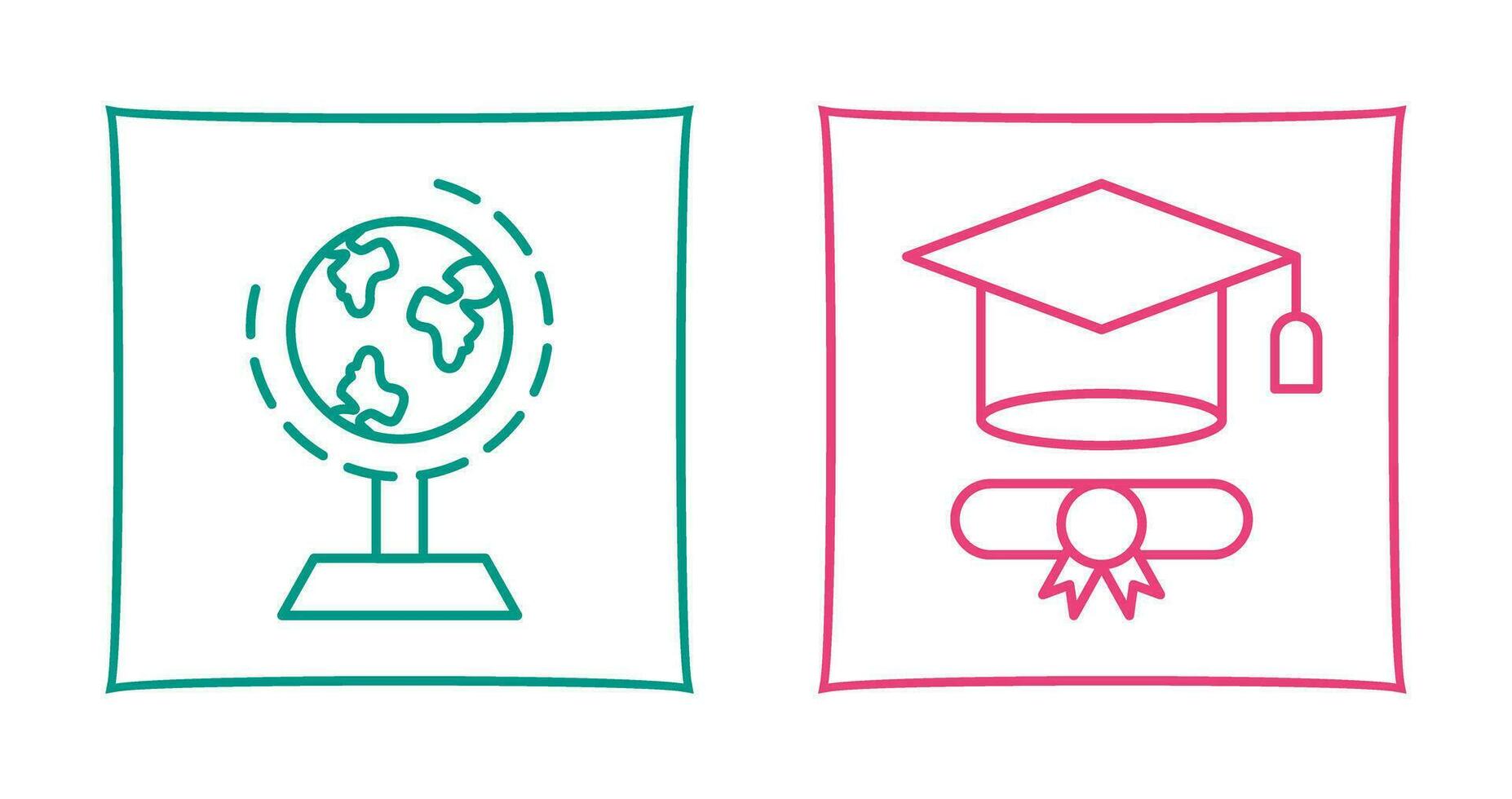 Geography and Graduation  Icon vector