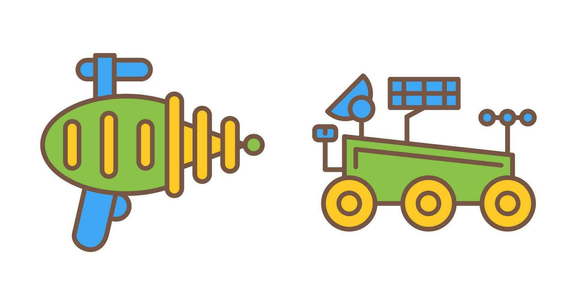 laser gun mars rover Icon vector