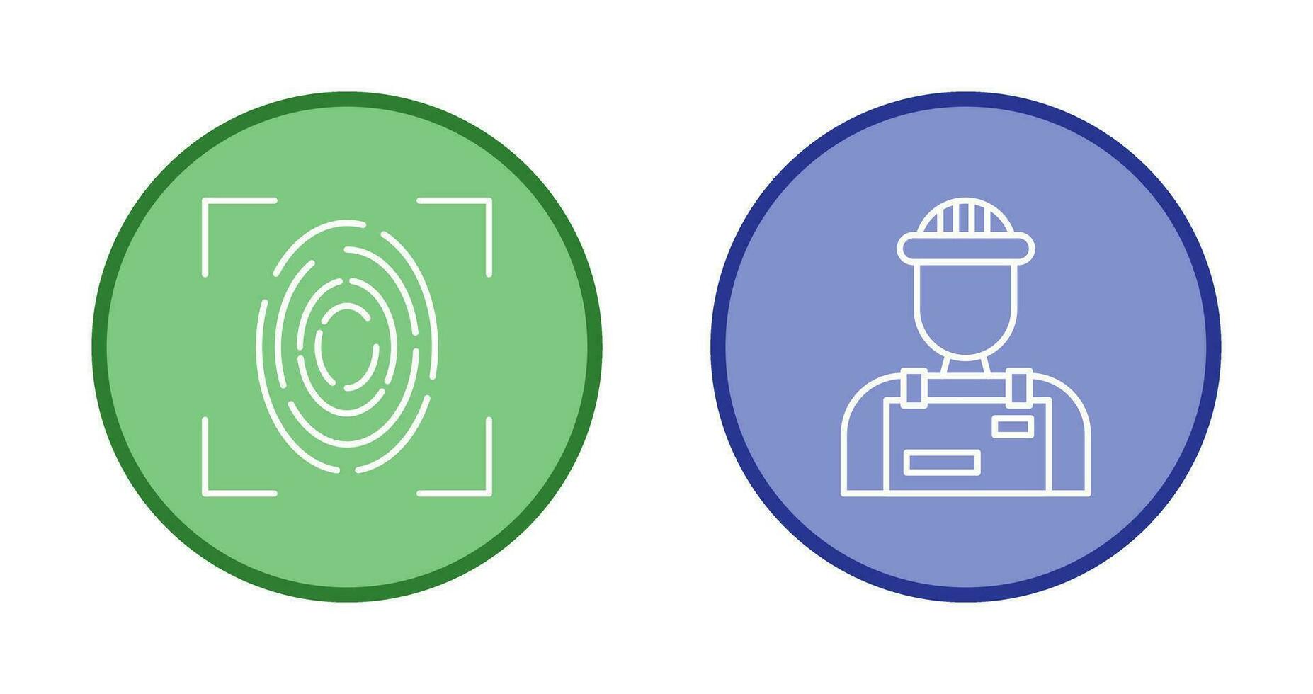Fingerprint and Riot Police Icon vector