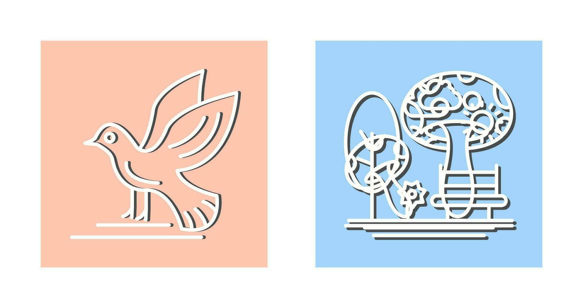 Parking and Bird Icon vector