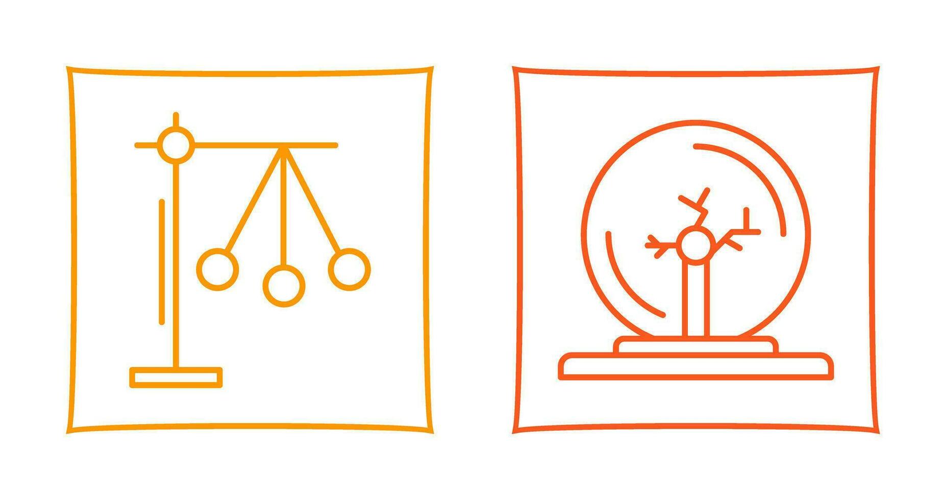 Pendulum and Plasma Ball Icon vector