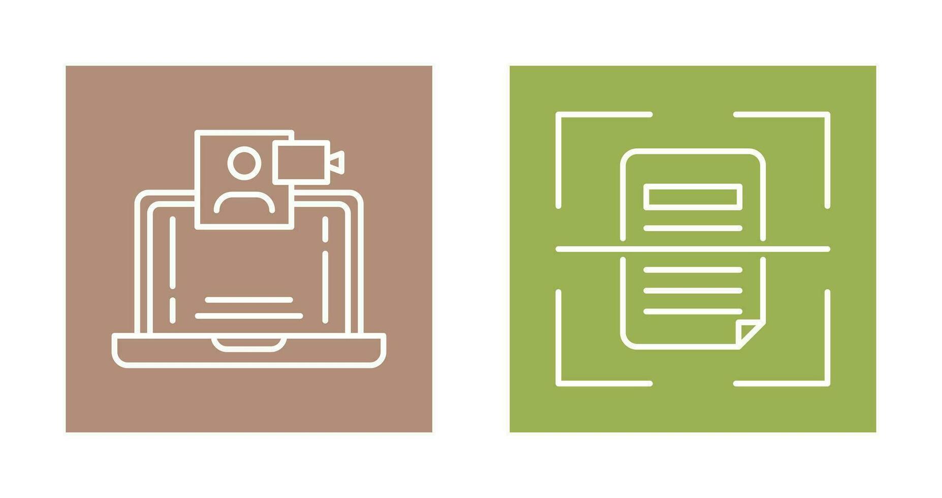 Video Call and Scan Icon vector