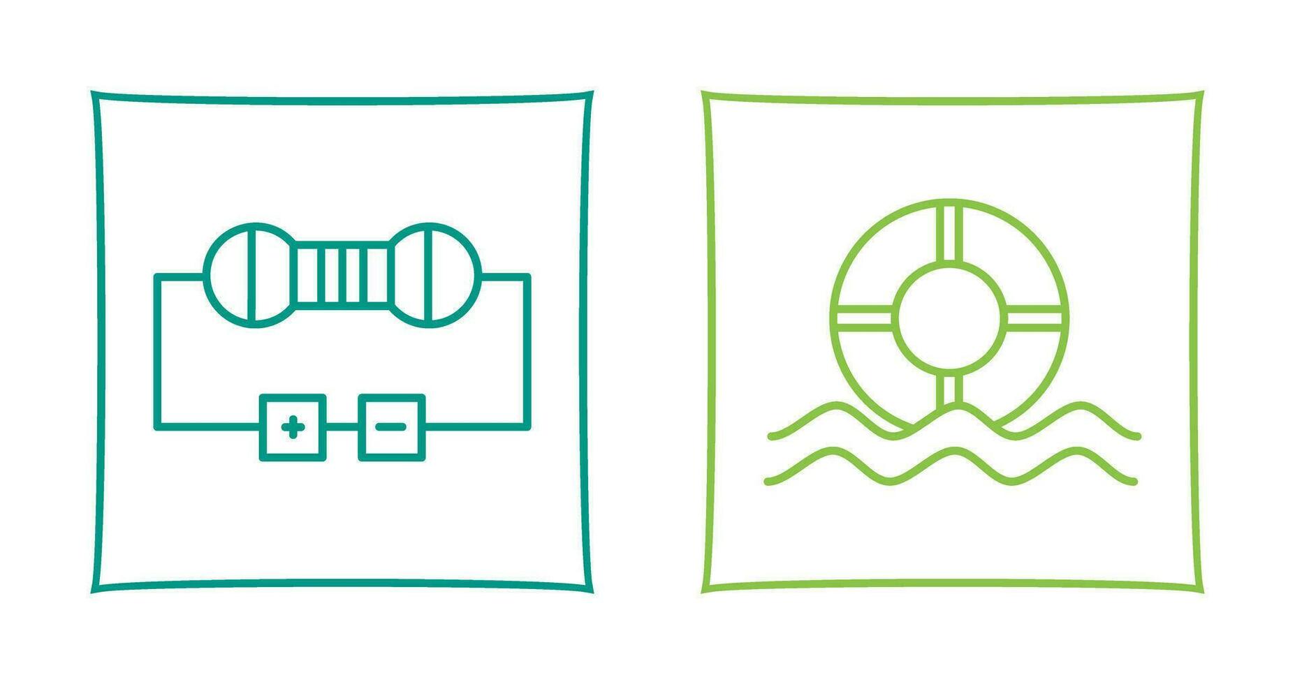 Resistor and  Float Icon vector