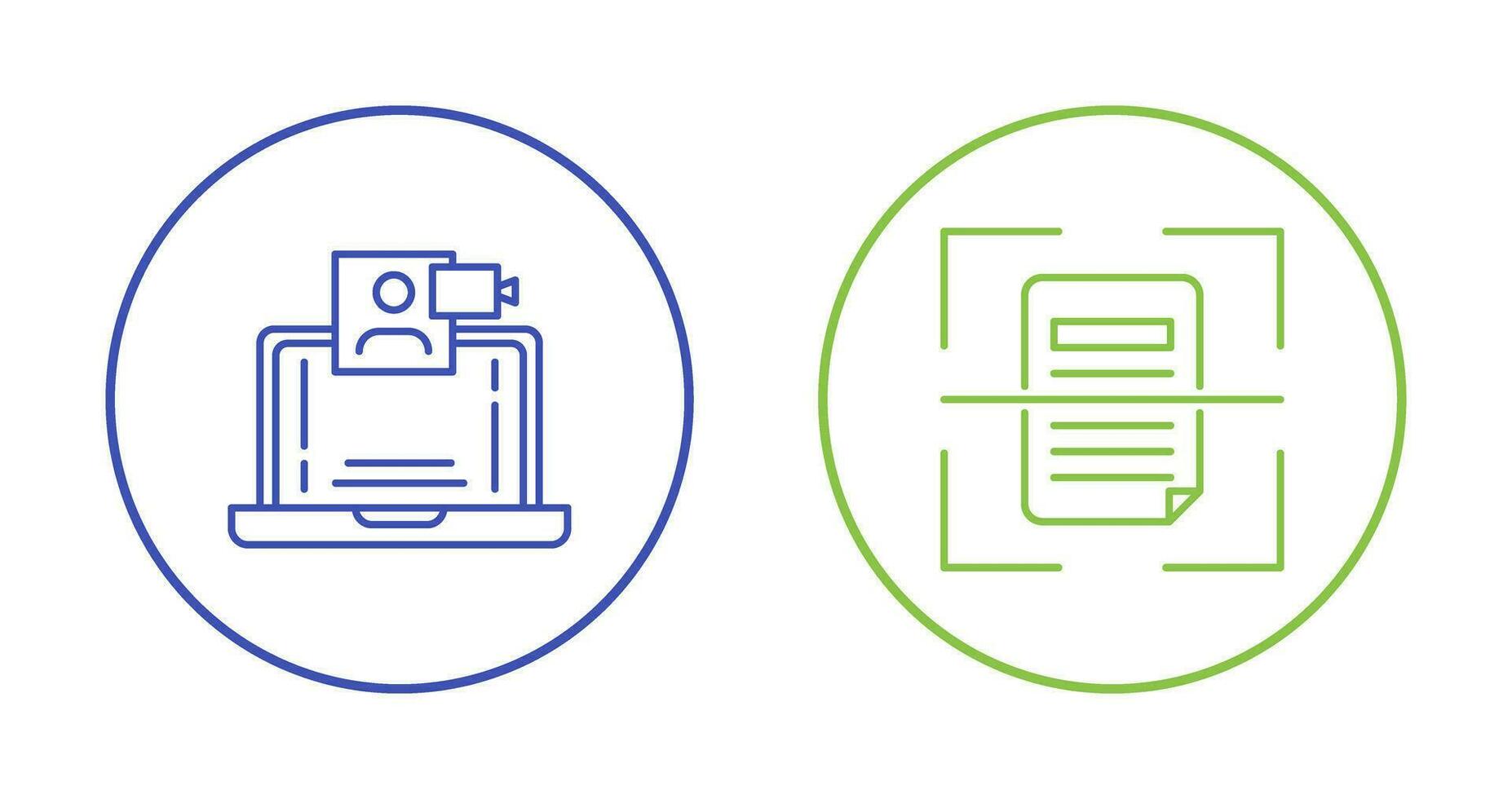 Video Call and Scan Icon vector