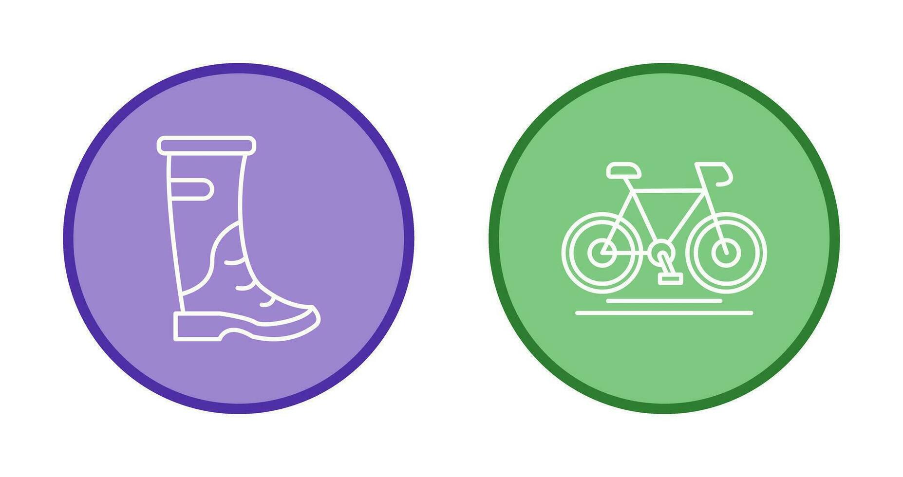 Rain Boots and Cycling Icon vector