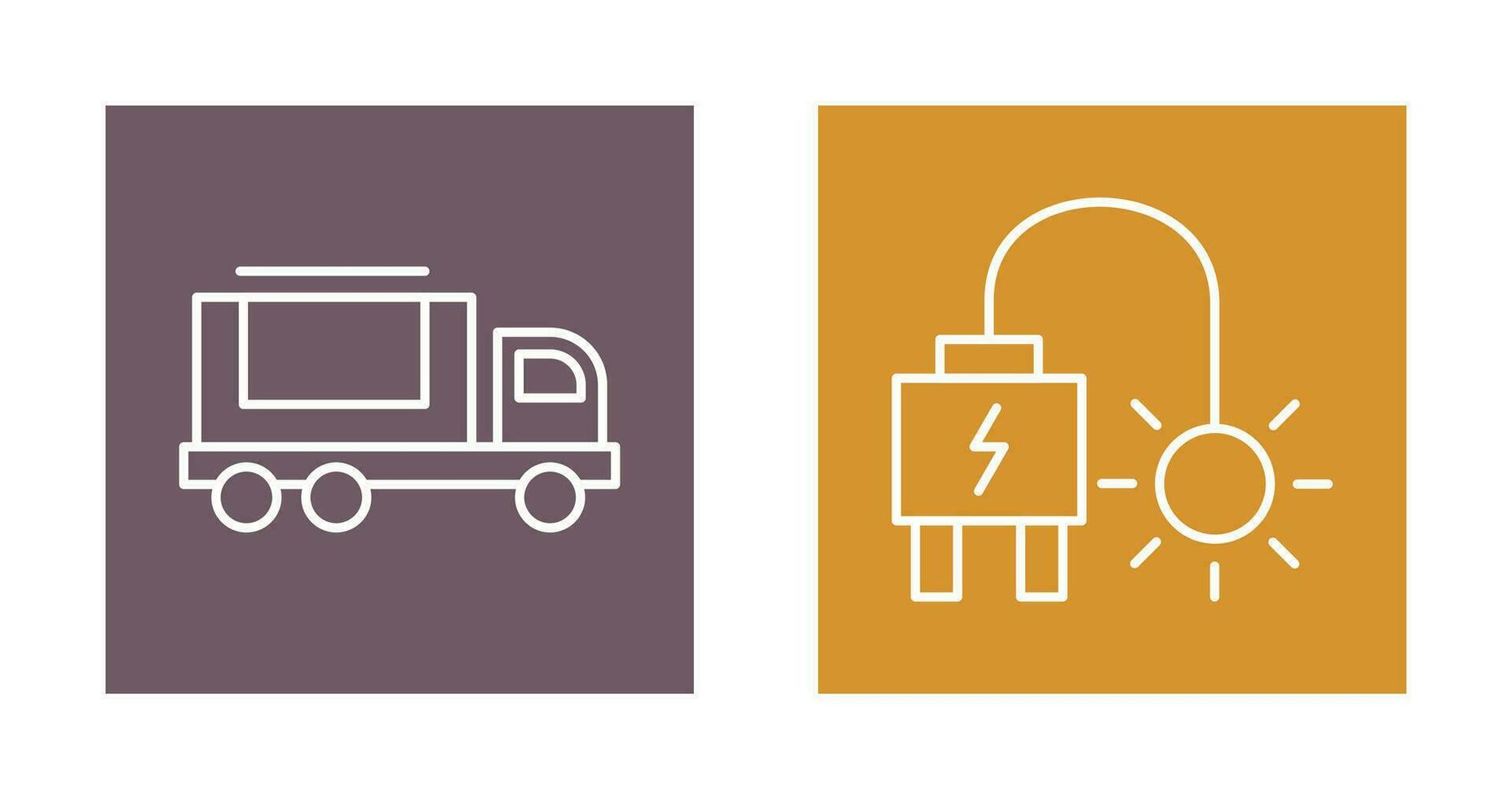 Cargo Truck and Plug Icon vector