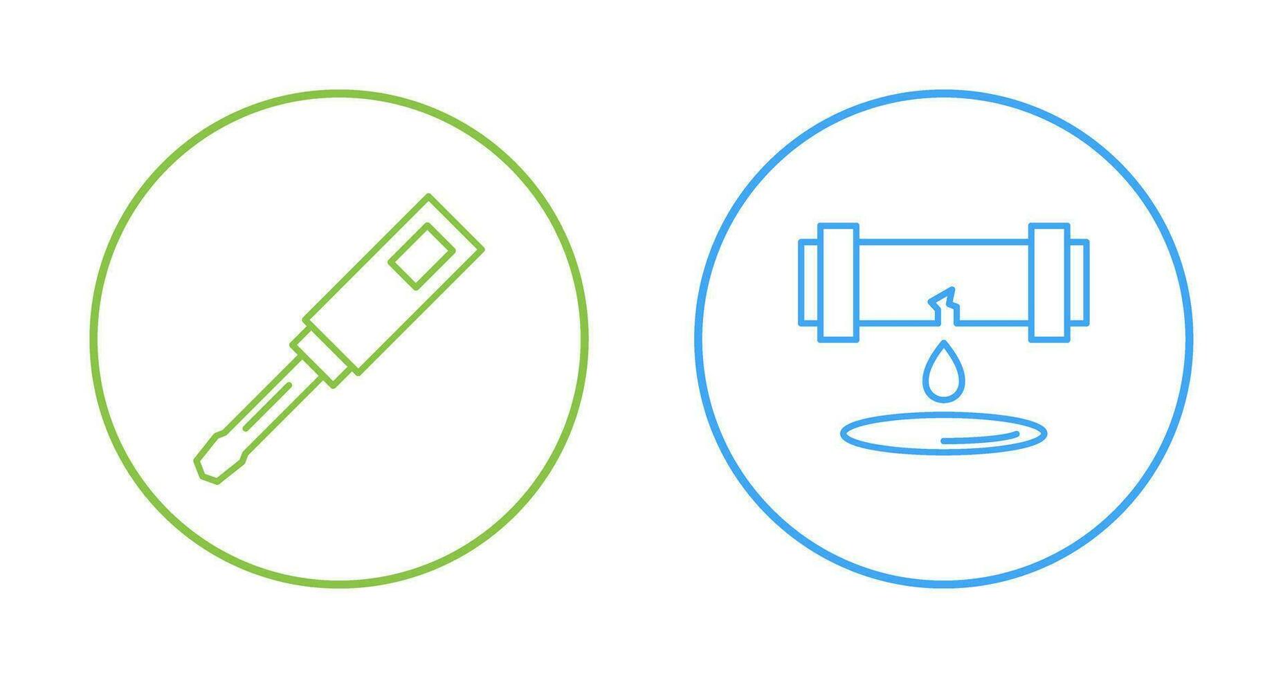 Screwdriver and Leak Icon vector