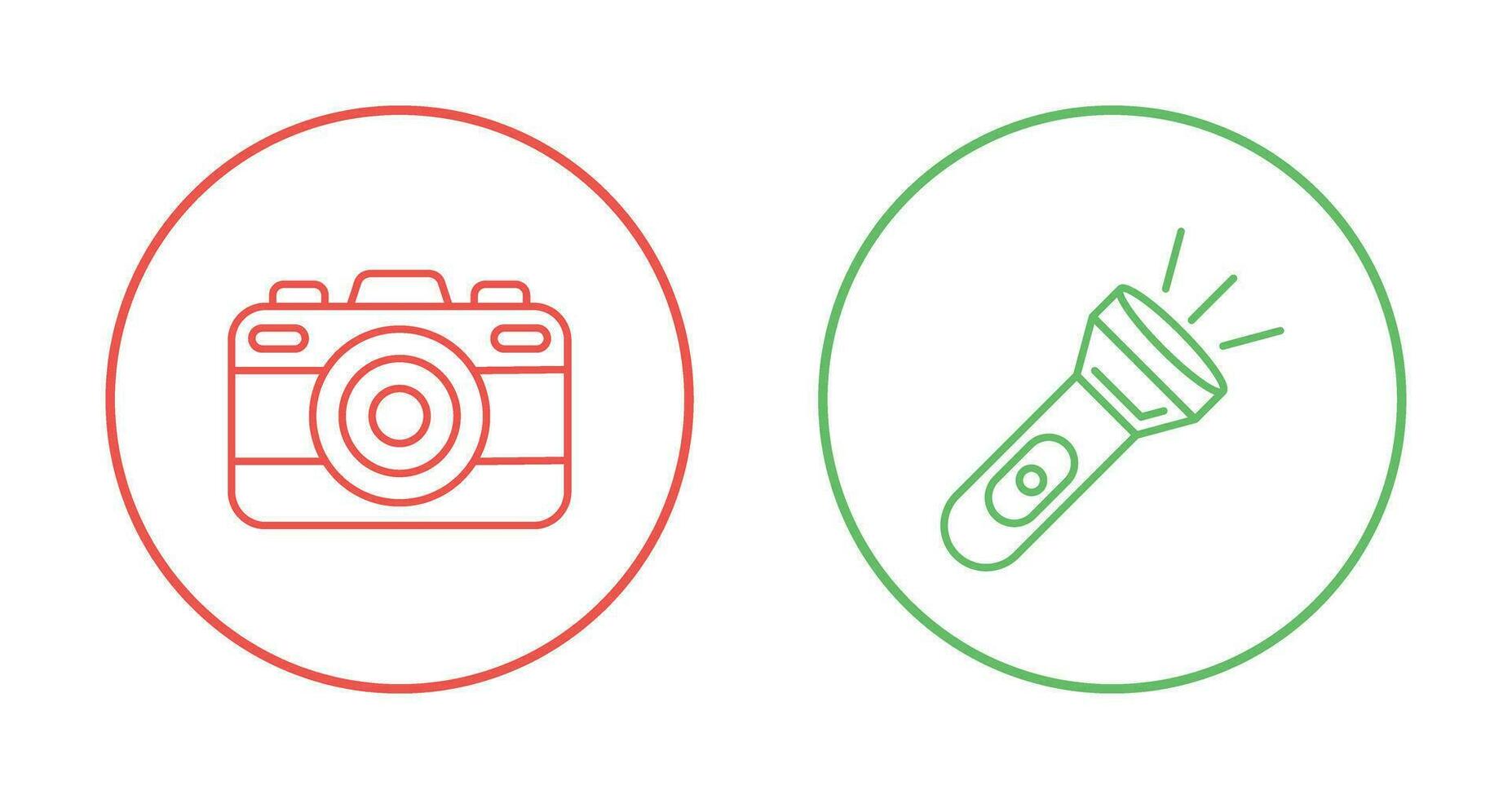 Camera and Flash Light Icon vector