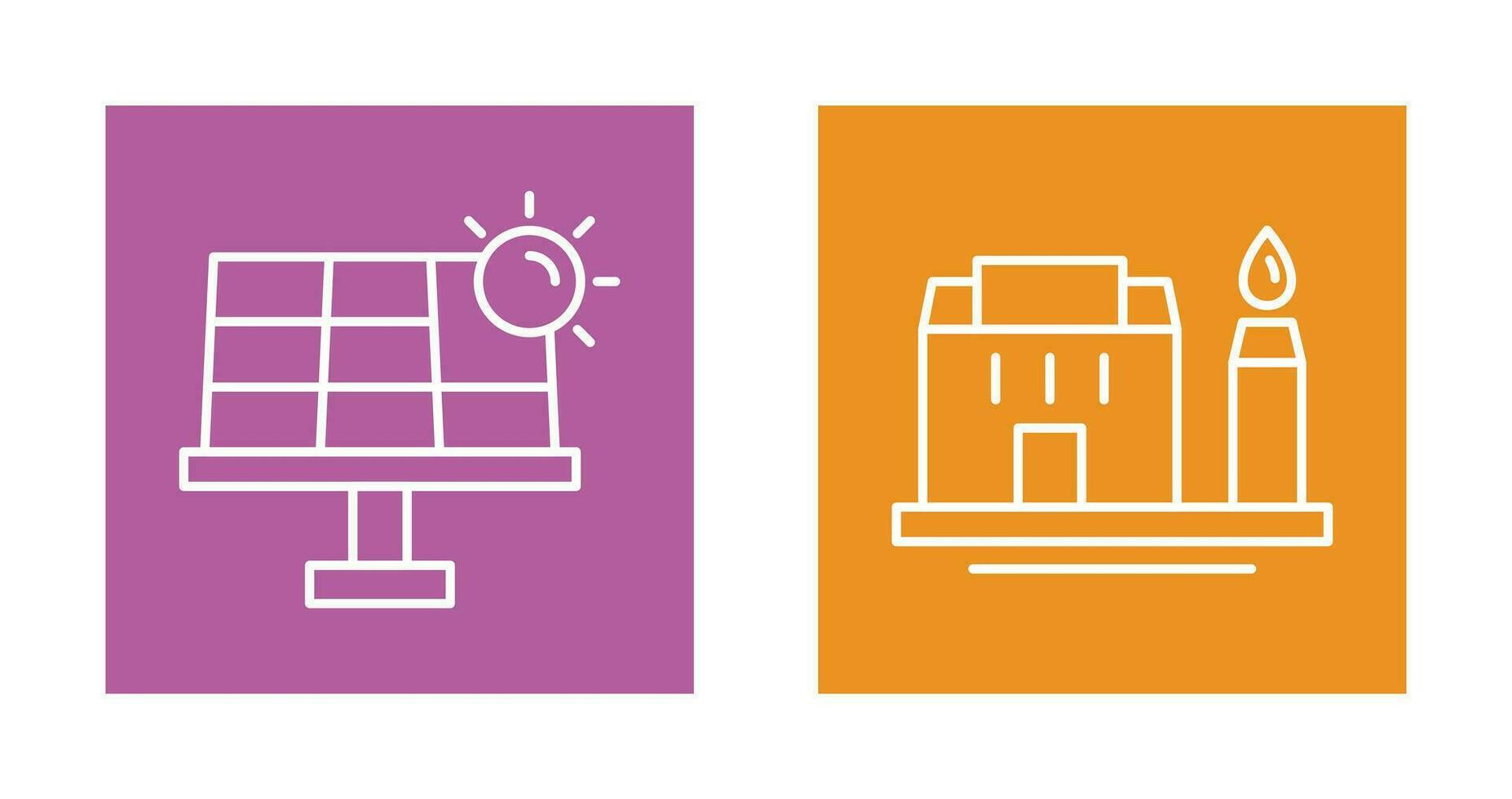 Solar Energy and Factory Icon vector