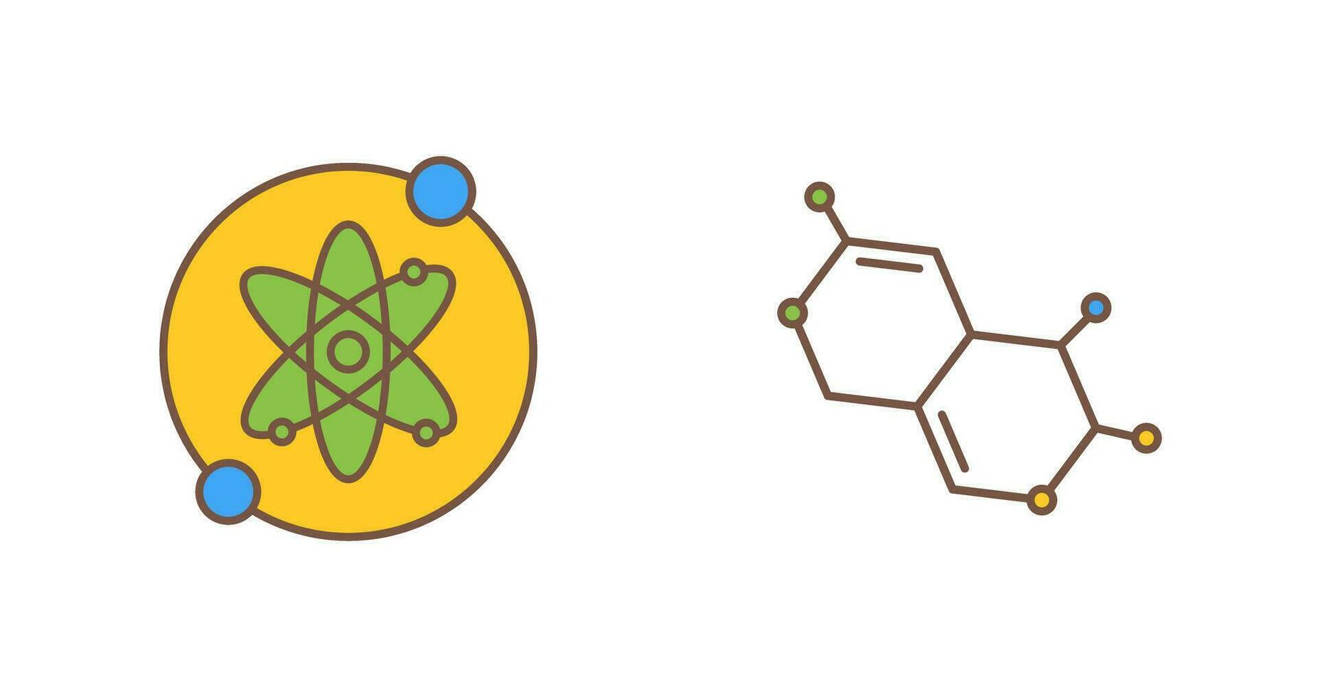 protón y molécula icono vector