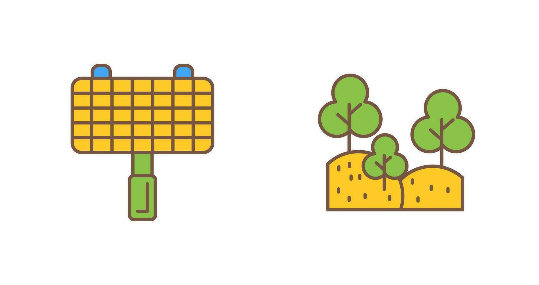 Grill and Forest Icon vector