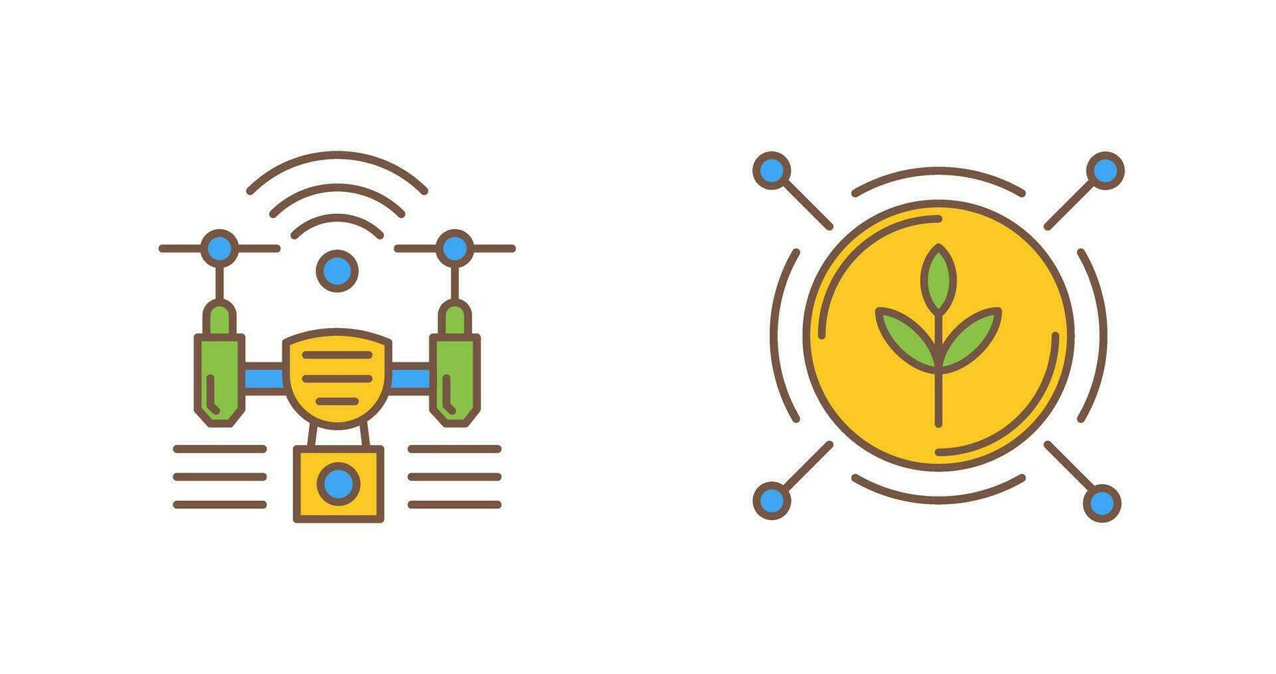 Analytics and Drone Icon vector