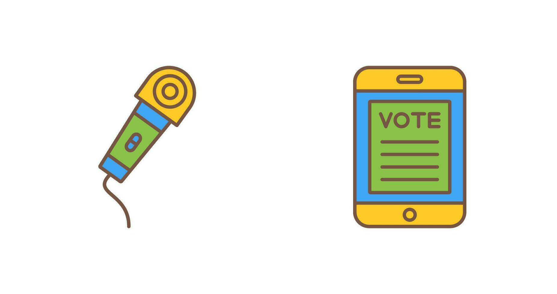 Microphone and Vote Icon vector