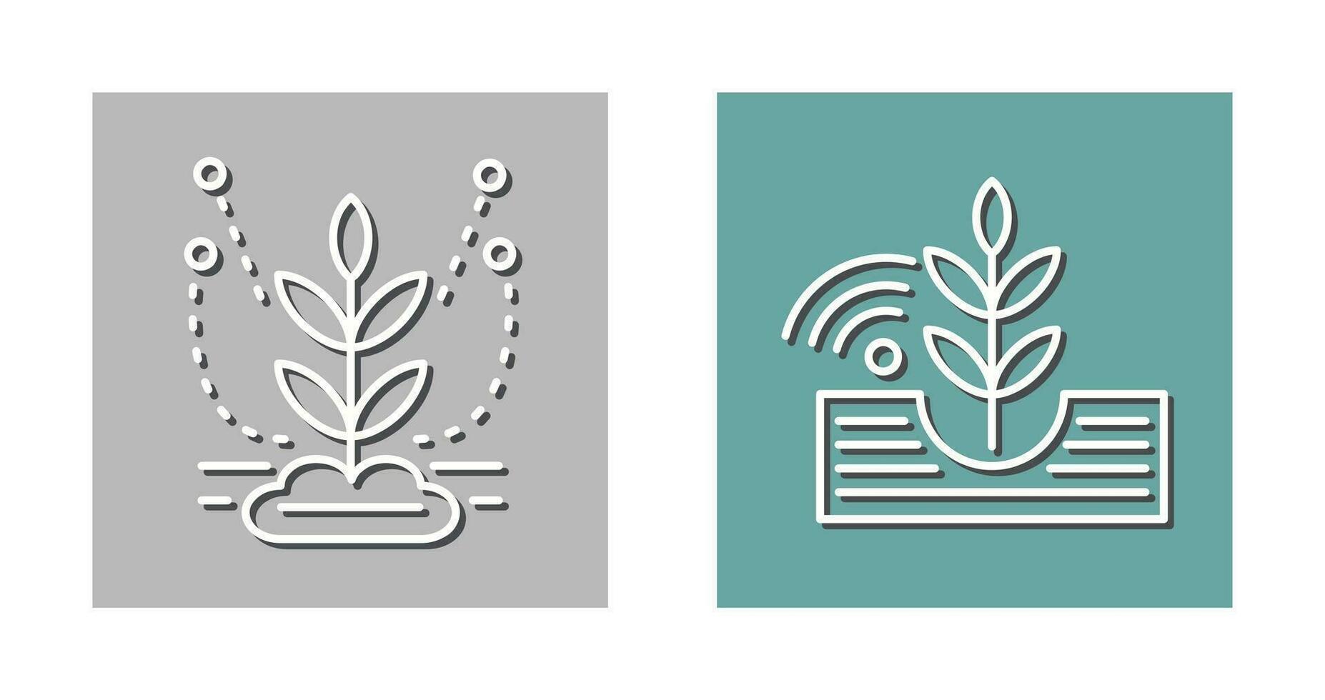 Irrigation System and Planting Icon vector