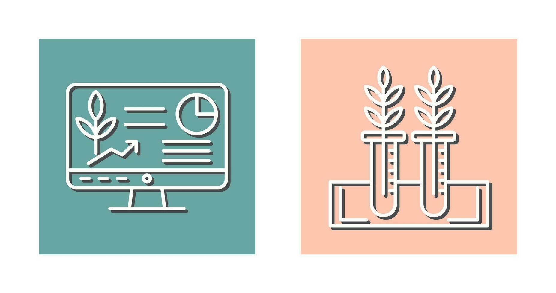 Computer and Test Icon vector