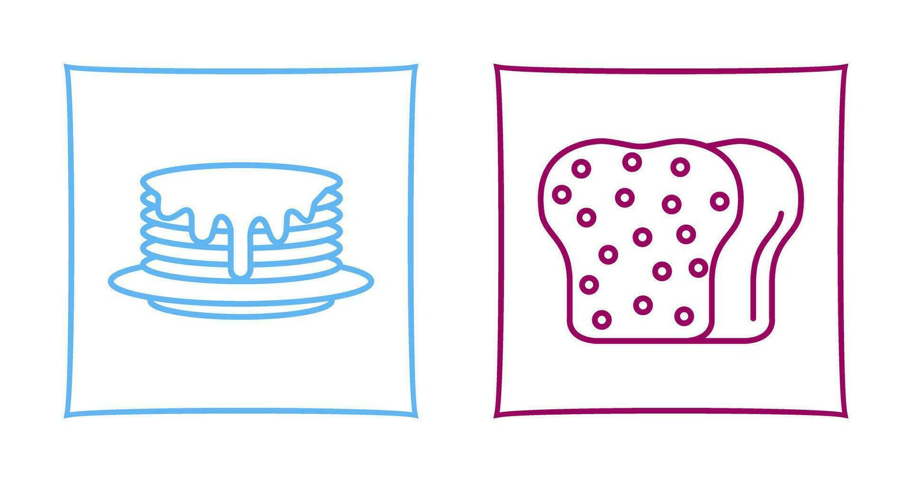 Pancake and Toast Icon vector