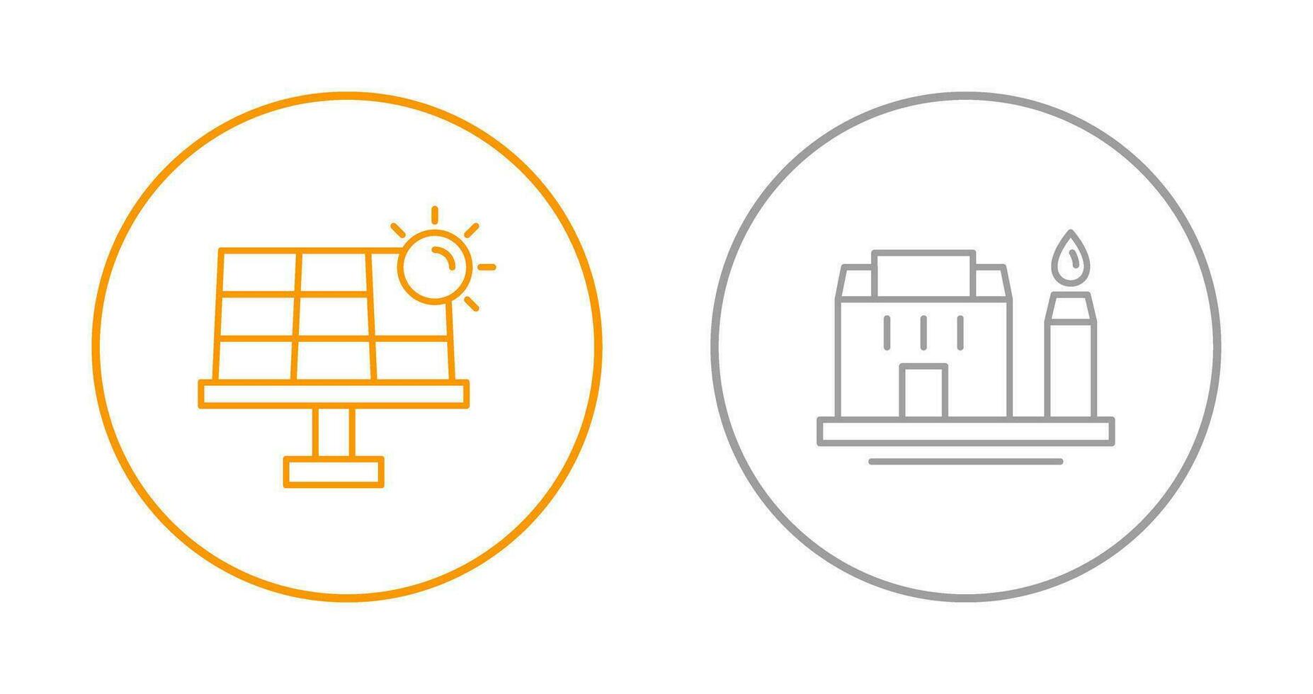 Solar Energy and Factory Icon vector