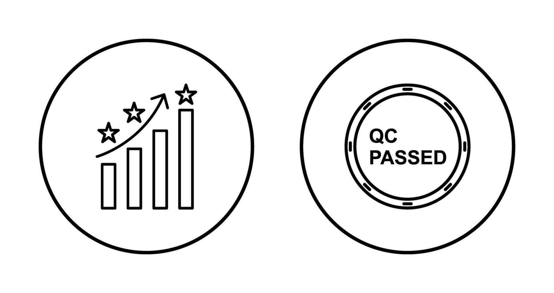 Reputation Management and QC Passed Icon vector