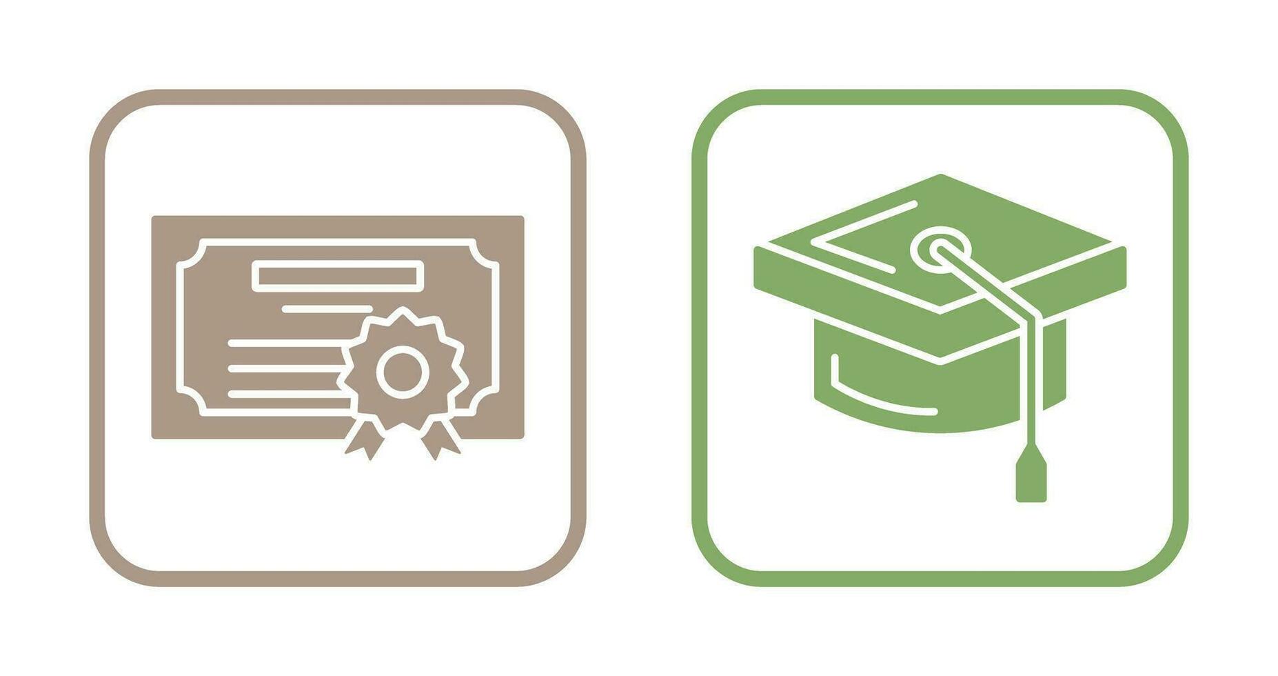 Diploma and Cap Icon vector
