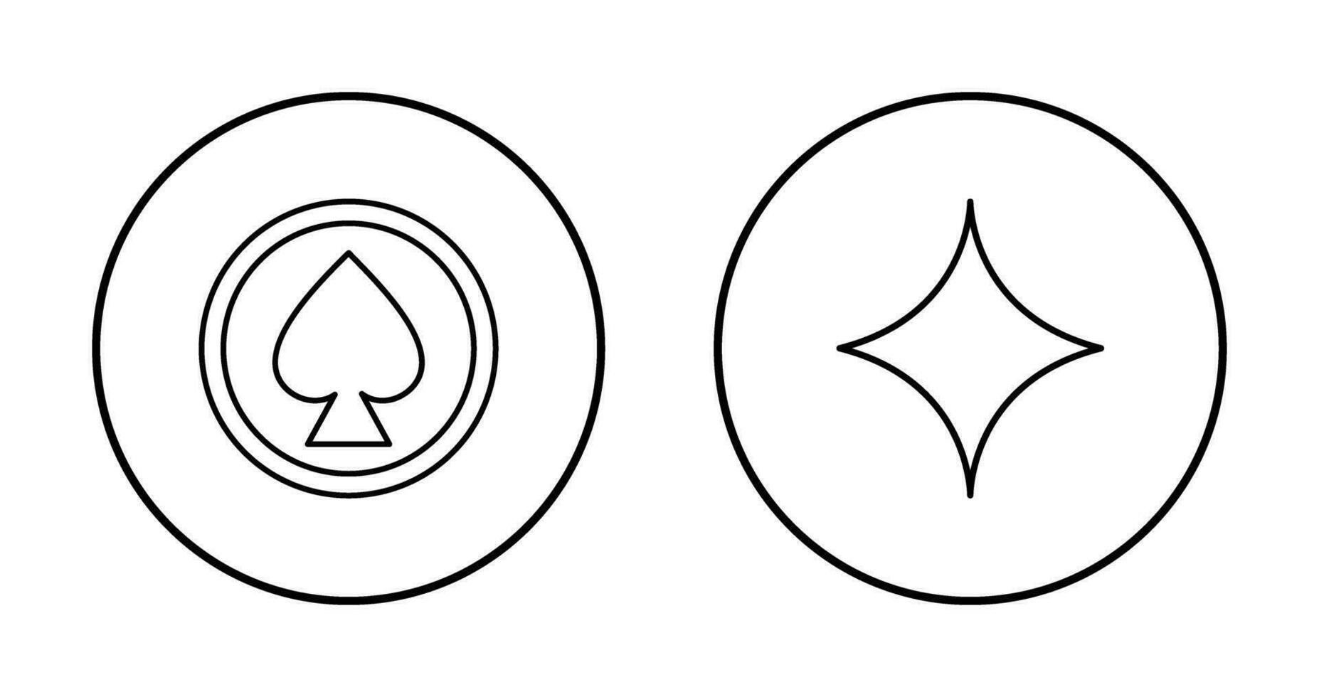 Spade and Diamond Icon vector