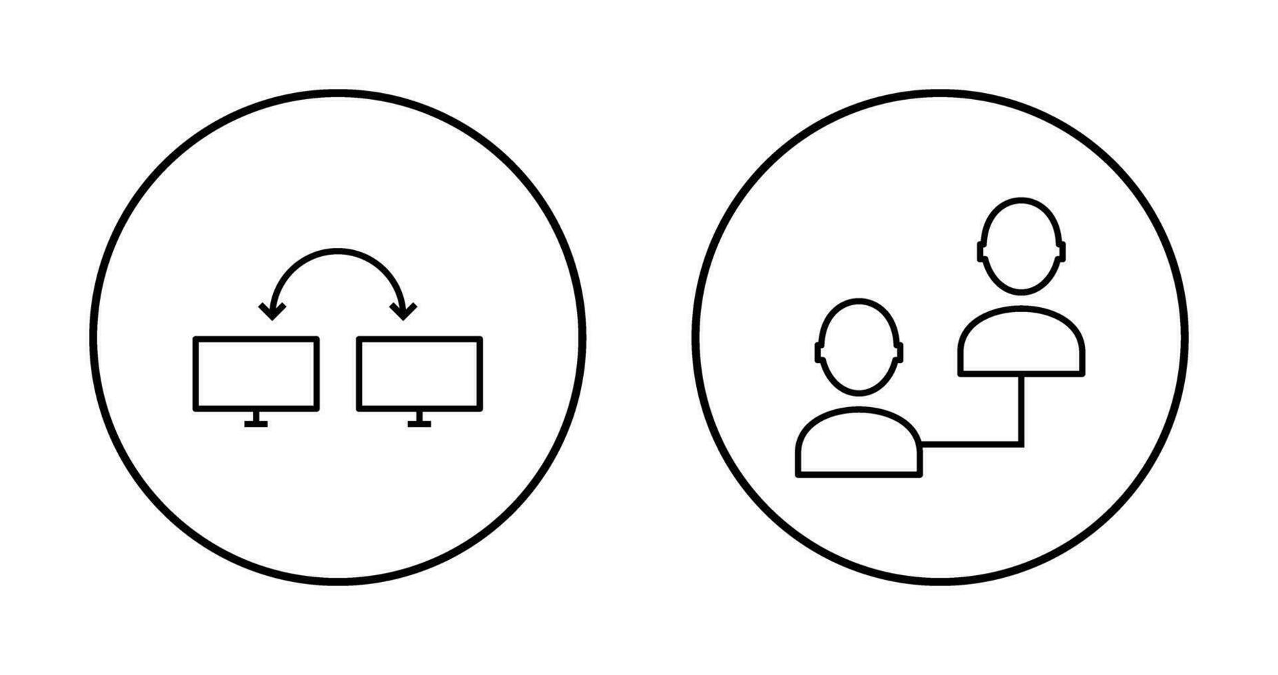 connected systems and connected profiles  Icon vector