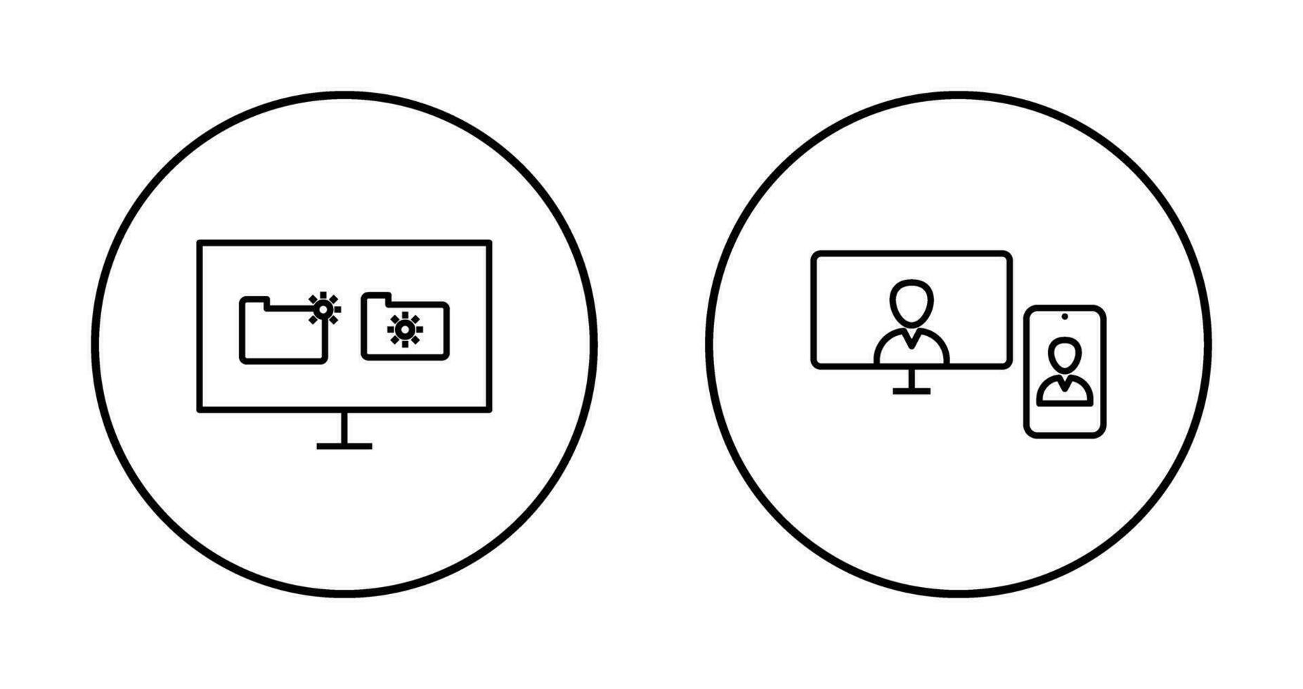video call and corrupted data Icon vector