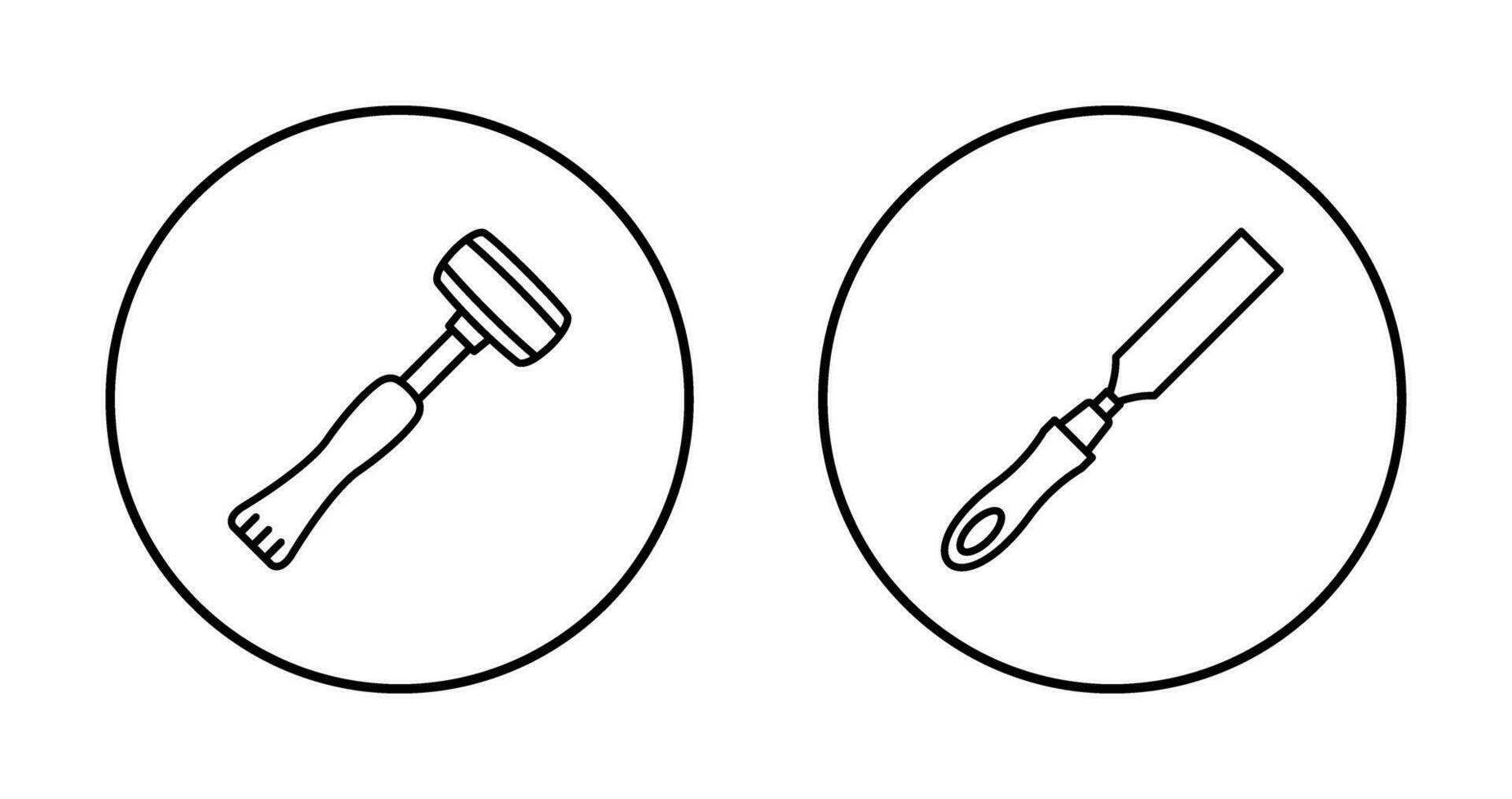 Sledgehmmer and Chisel Icon vector