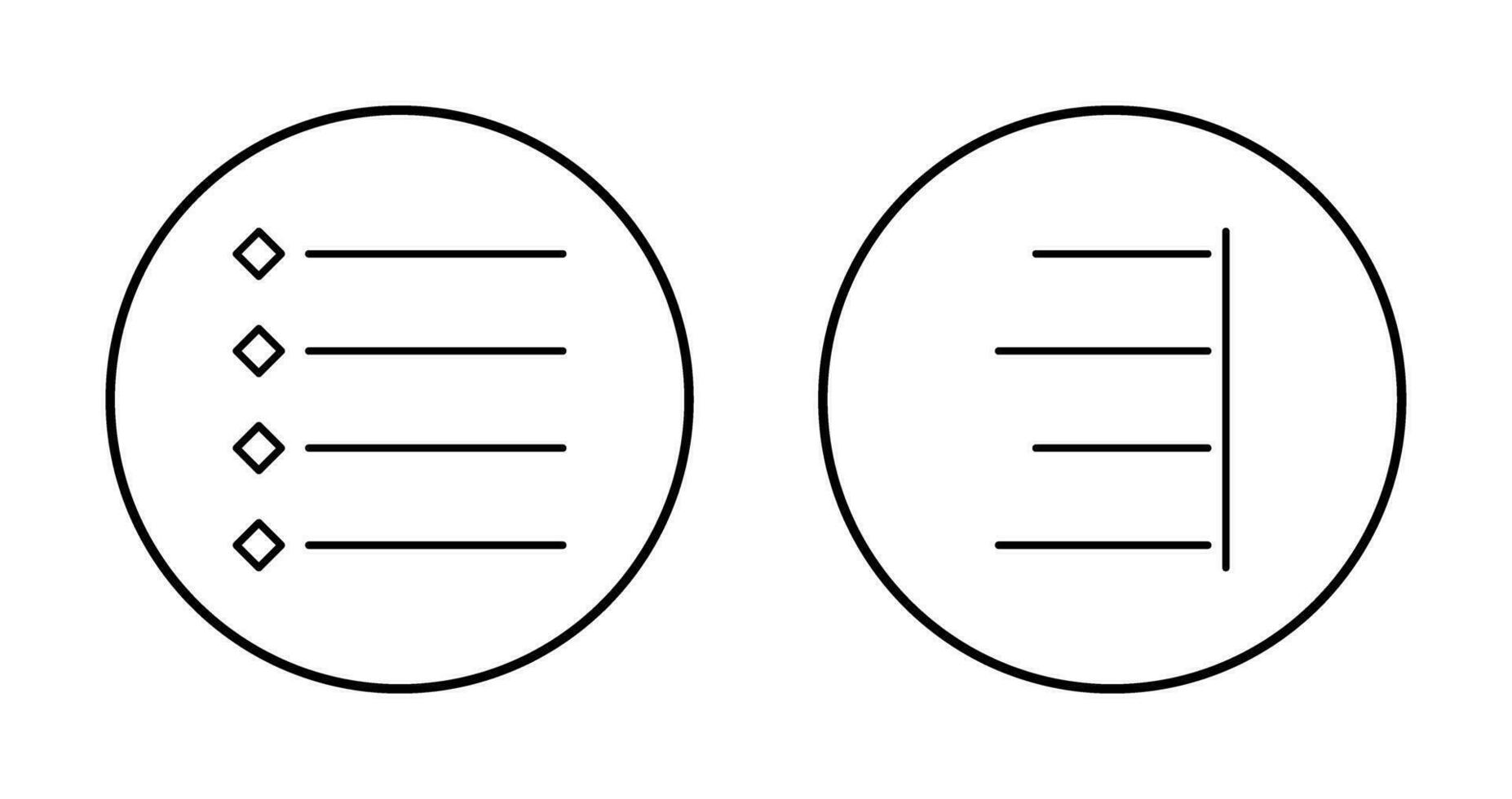 bulleted list and Right align  Icon vector