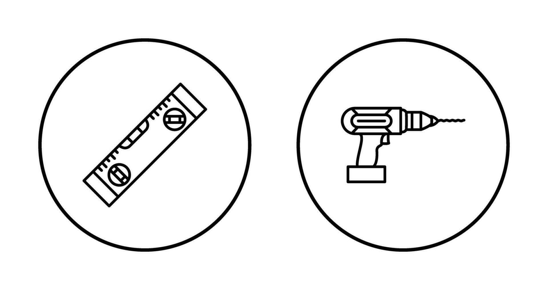 Level and Drill Icon vector