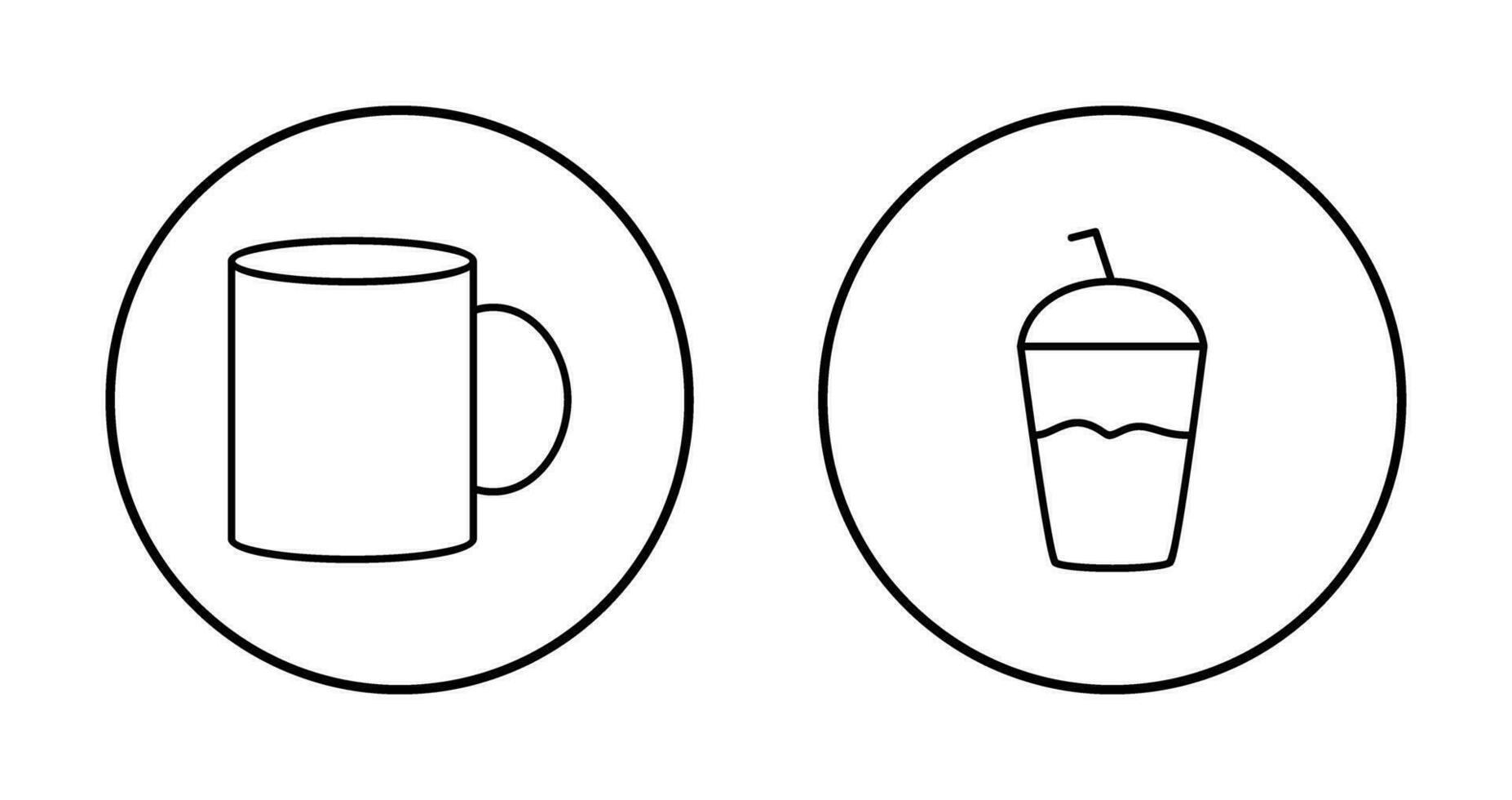 Coffee mug and Frappe Icon vector