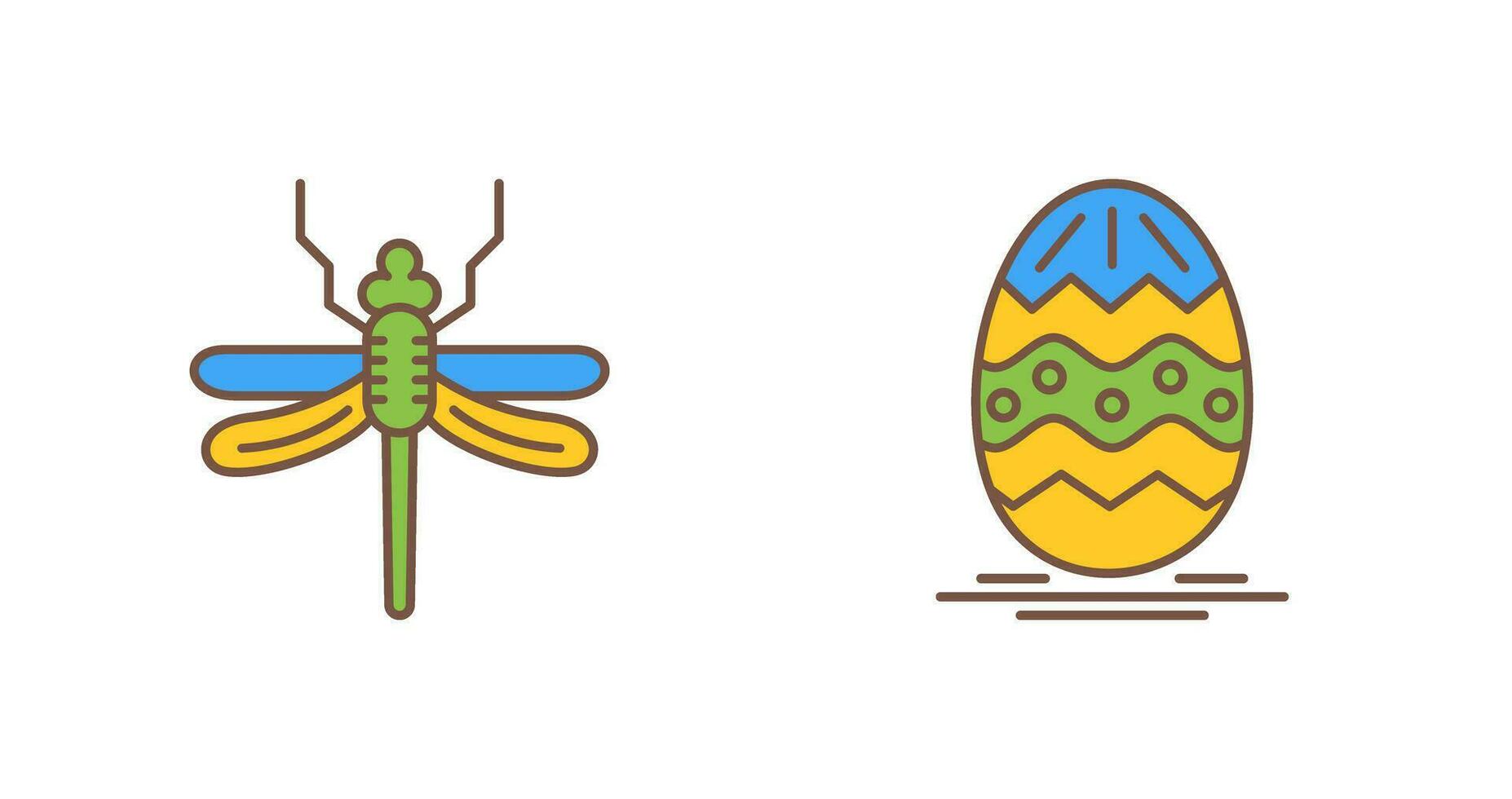 Dragonfly and Easter  Icon vector