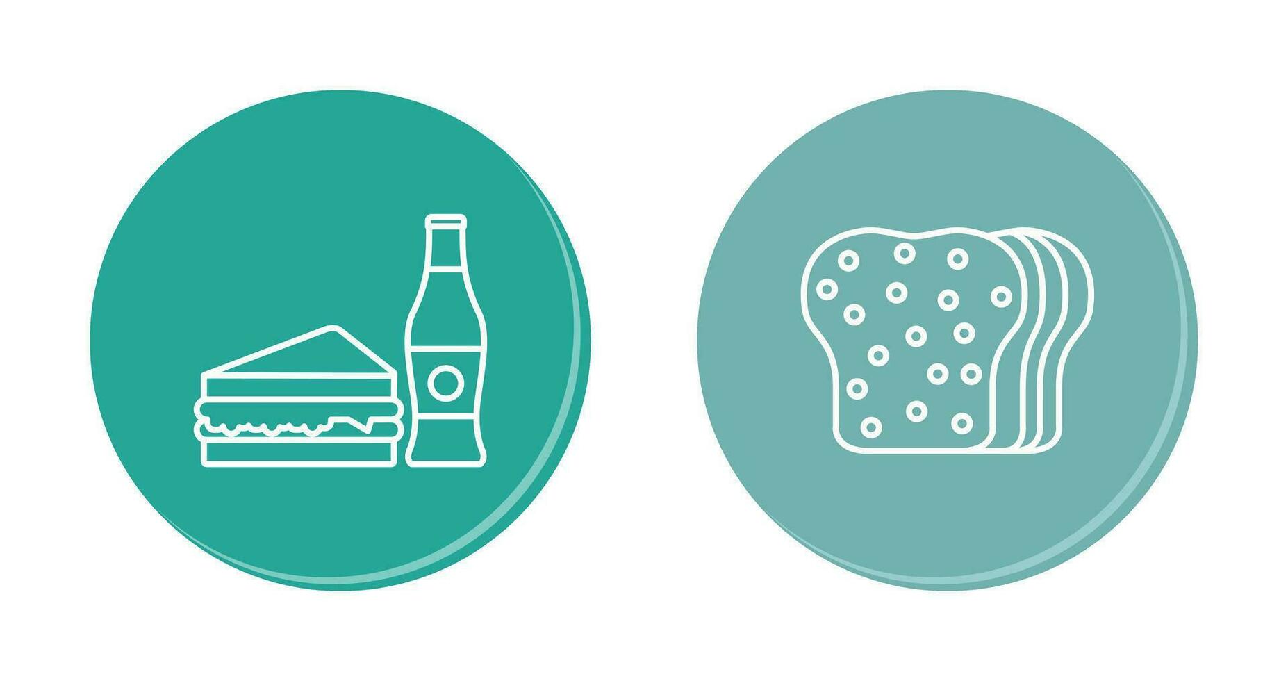 basura comida y un pan icono vector