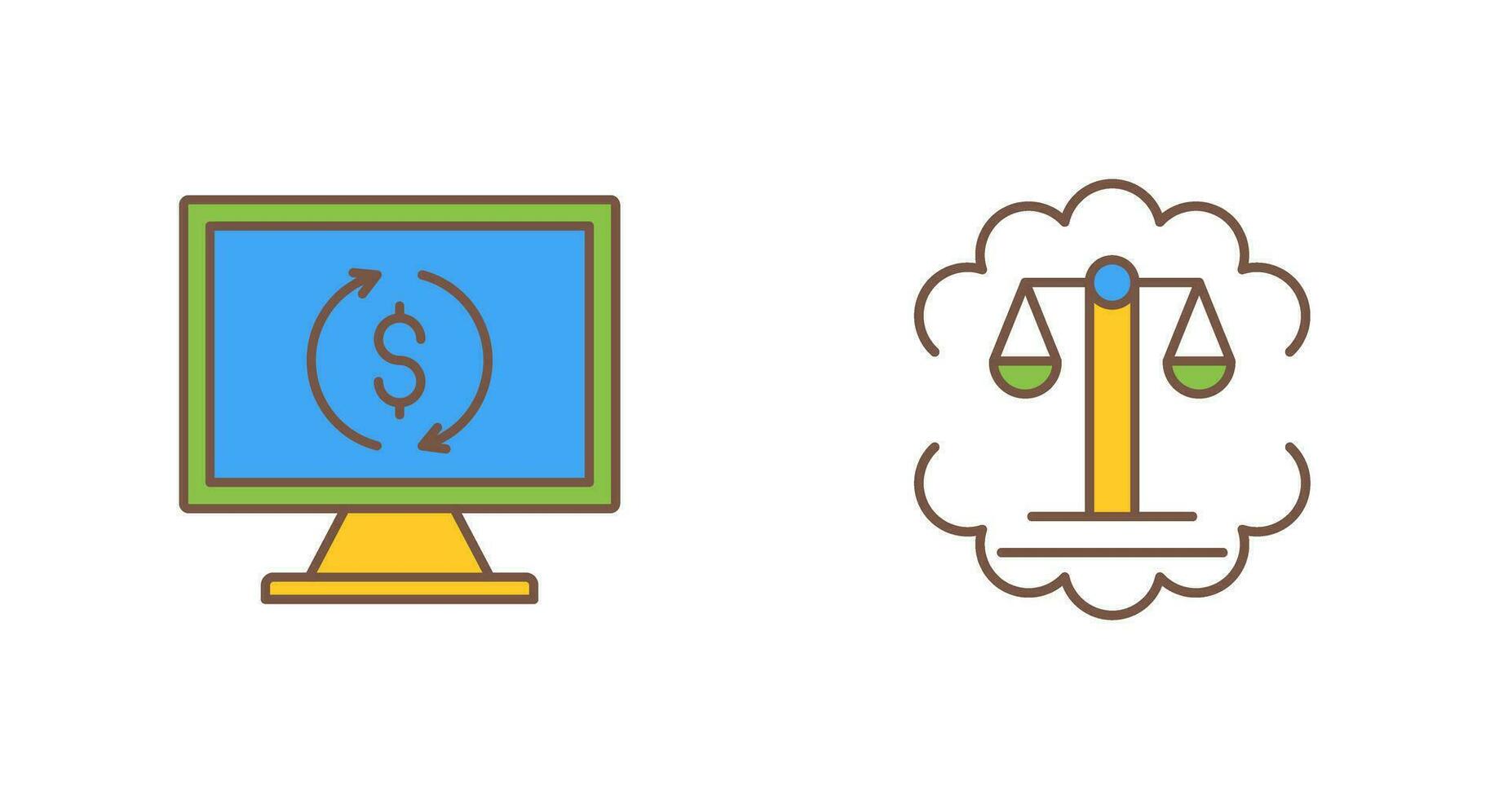 Demonstrator and Justice Scale Icon vector