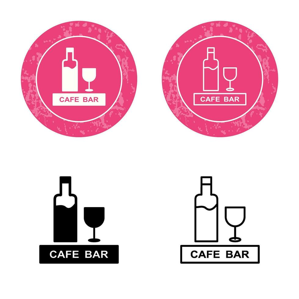 Unique Drinks Cafe Vector Icon