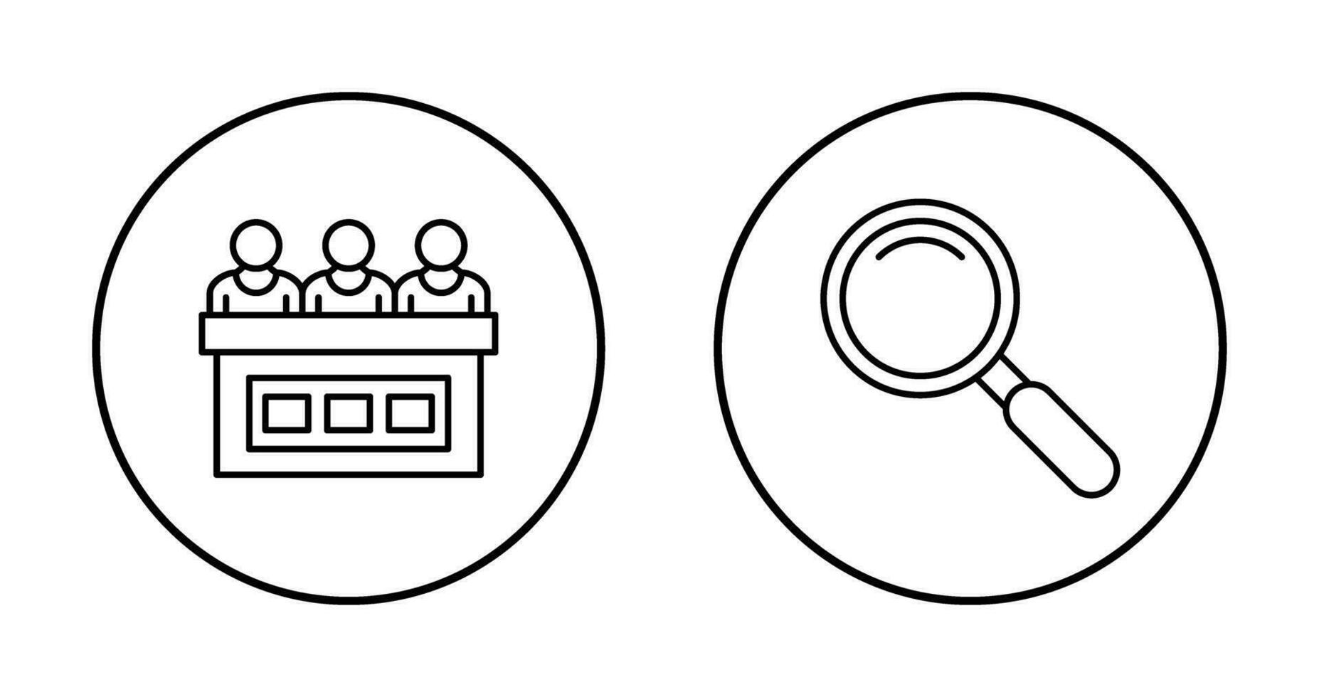 Jury and Magnifiying Icon vector