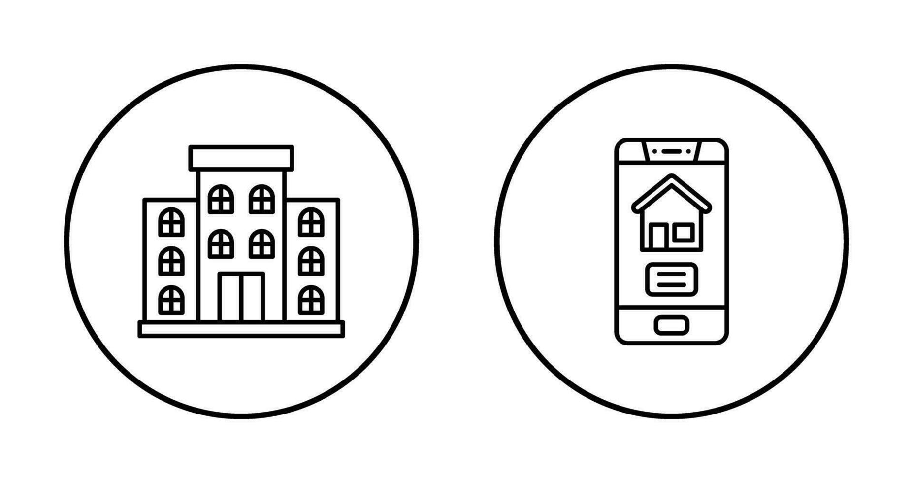 Apartment and Application Icon vector