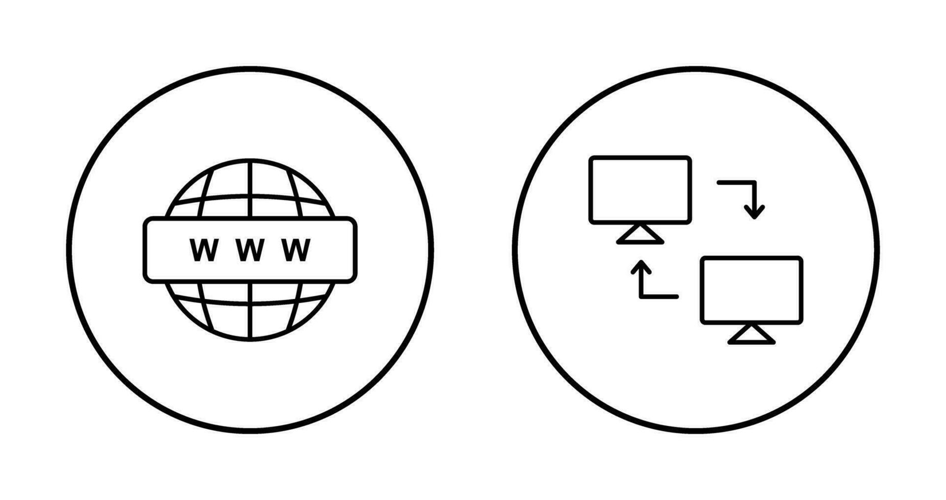 Sharing Systems and World Wide Icon vector