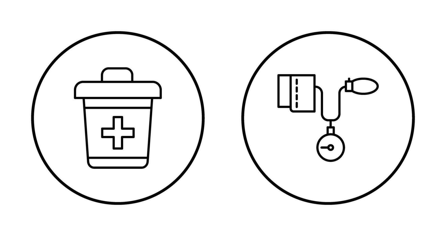 Dustbin and Blood Icon vector