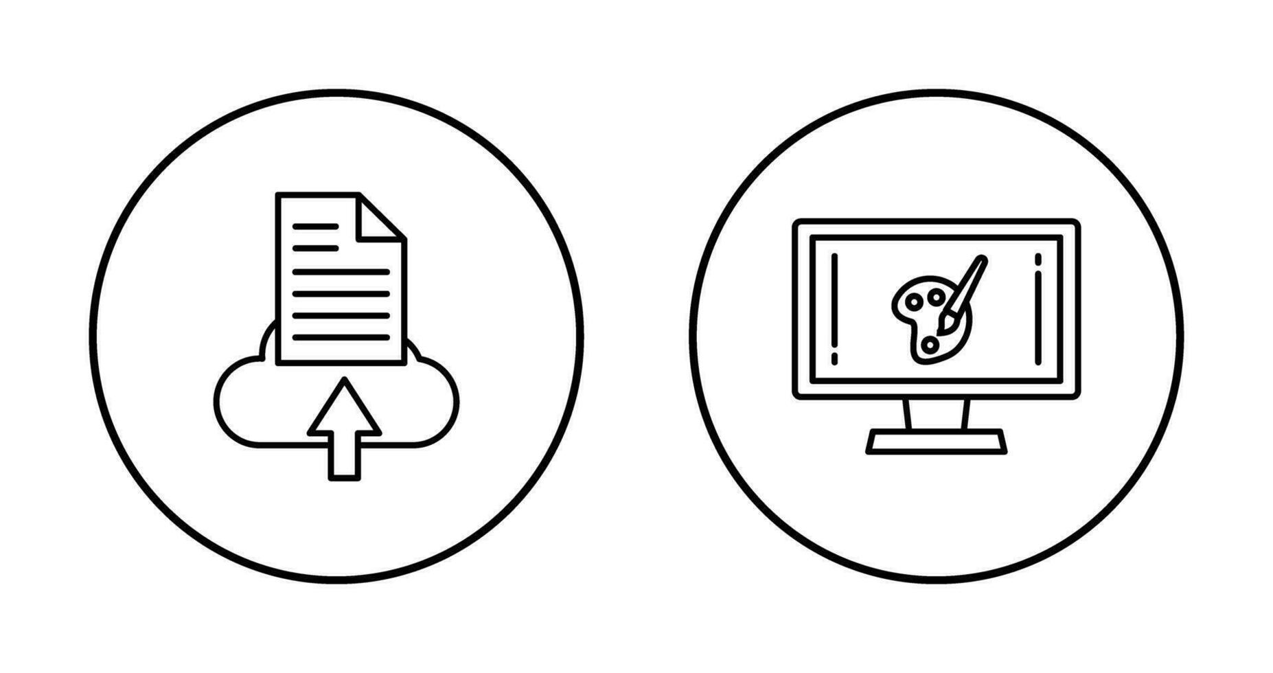 File Upload and Art Icon vector