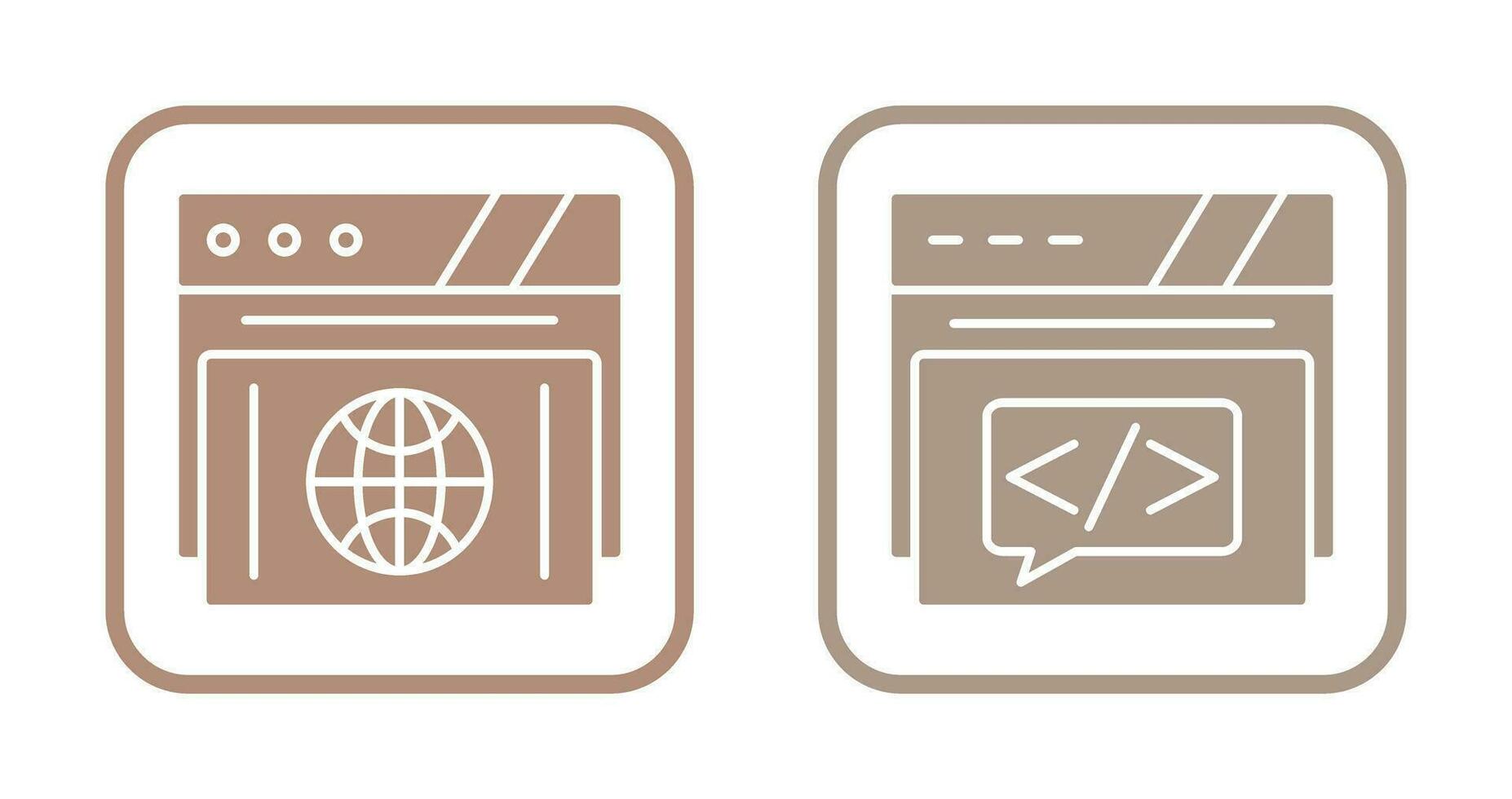 Browser and Message Icon vector