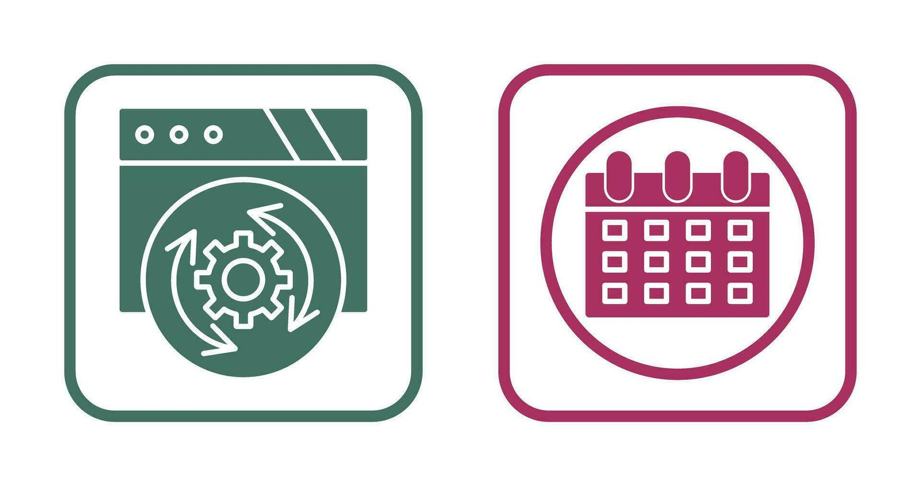 Update and Calendar Icon vector