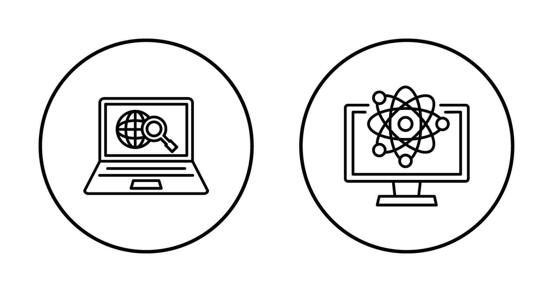 explorar y Ciencias icono vector