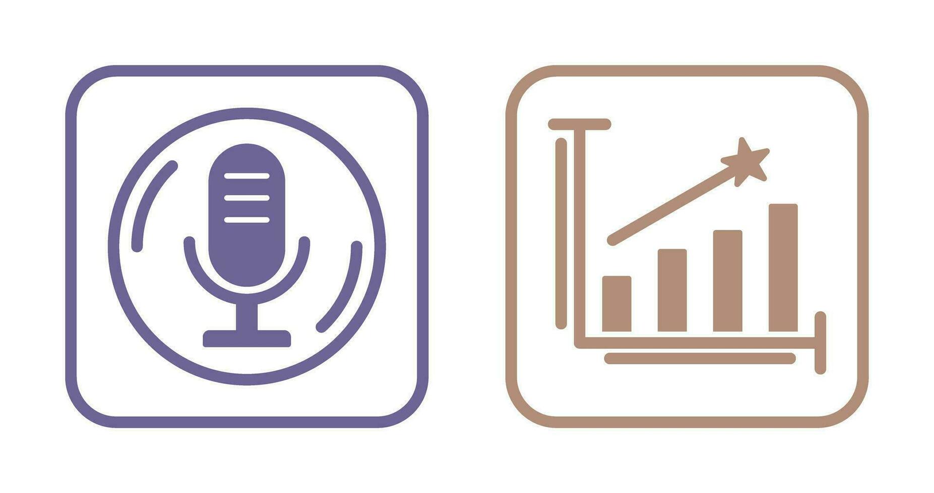 Microphone and Line Bars Icon vector
