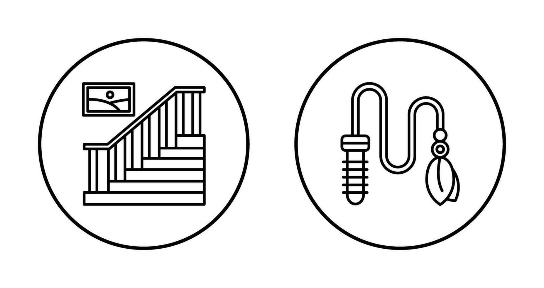 Stair and Cat Toy Icon vector