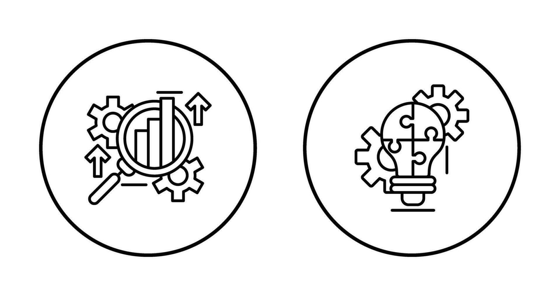 análisis y problema icono vector
