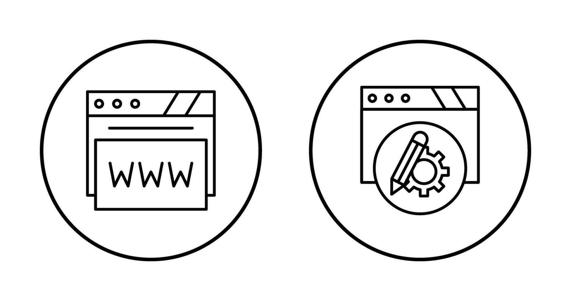 Setting and Web Browser Icon vector